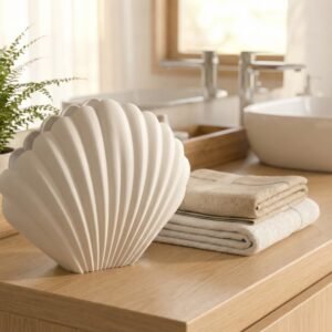 Vaso Concha do Mar Decorativo Porta Objetos Minimalista Boho
