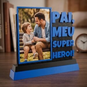 Porta retrato Pai, meu super herói!