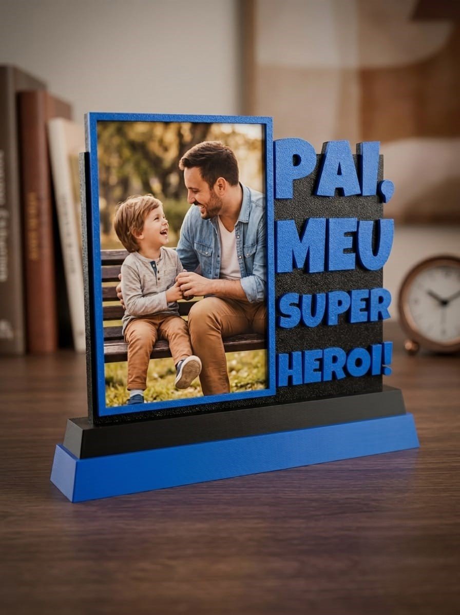 Porta retrato Pai, meu super herói!